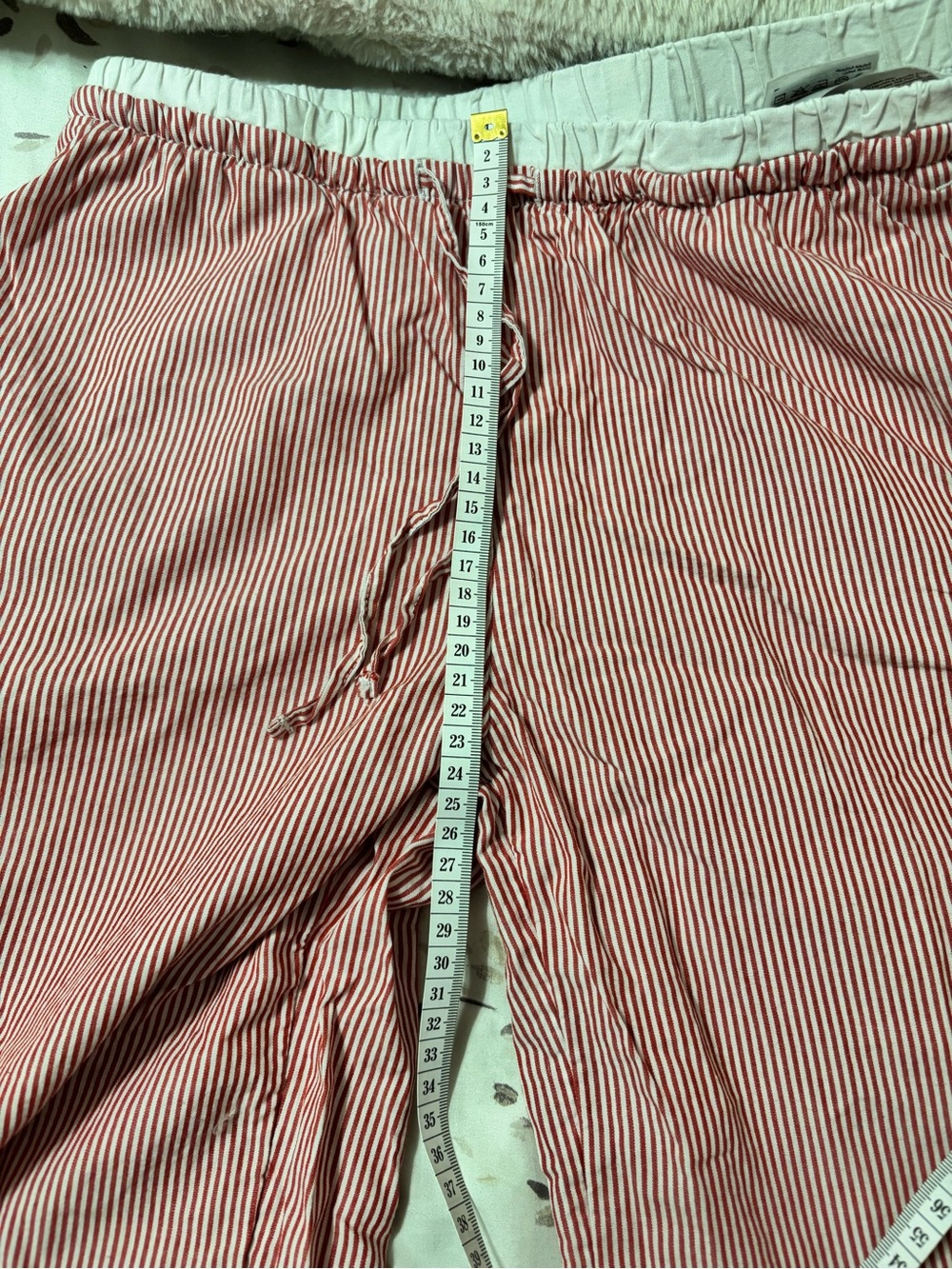 H&M Red & White Pinstripe Drawstring Pants - Picture 4 of 4